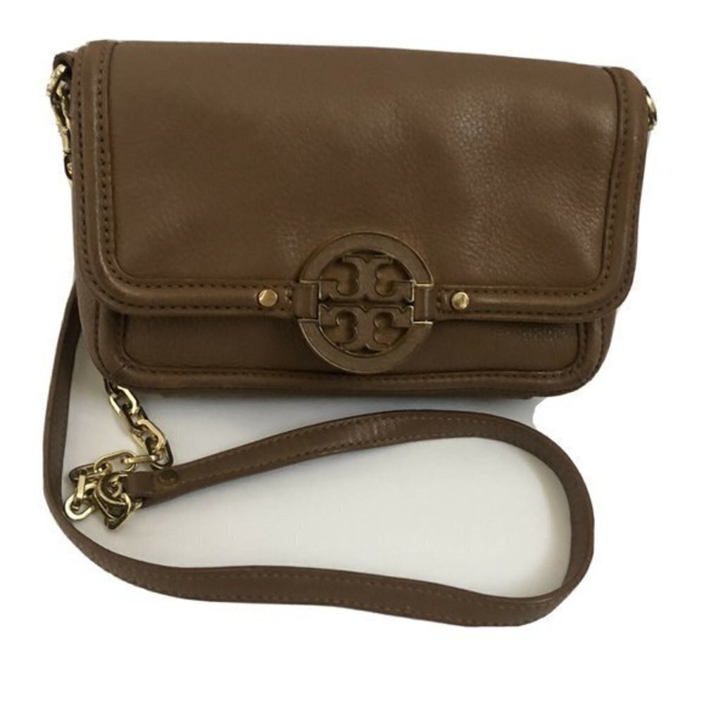 Tory Burch Handbag Crossbody Leather Camel Small - Picture 3 of 11